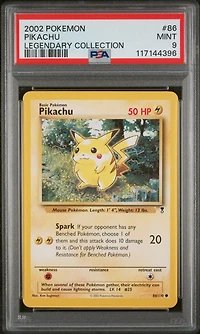 2002 Pokemon Legendary Collection 86 Pikachu PSA 9