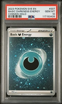 2023 Pokemon Sve En-basic Energies 007 Basic Darkness Energy Cosmos Holo PSA