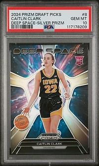 2024 Panini Prizm Draft Picks Deep Space 8 Caitlin Clark Silver Prizm PSA 10