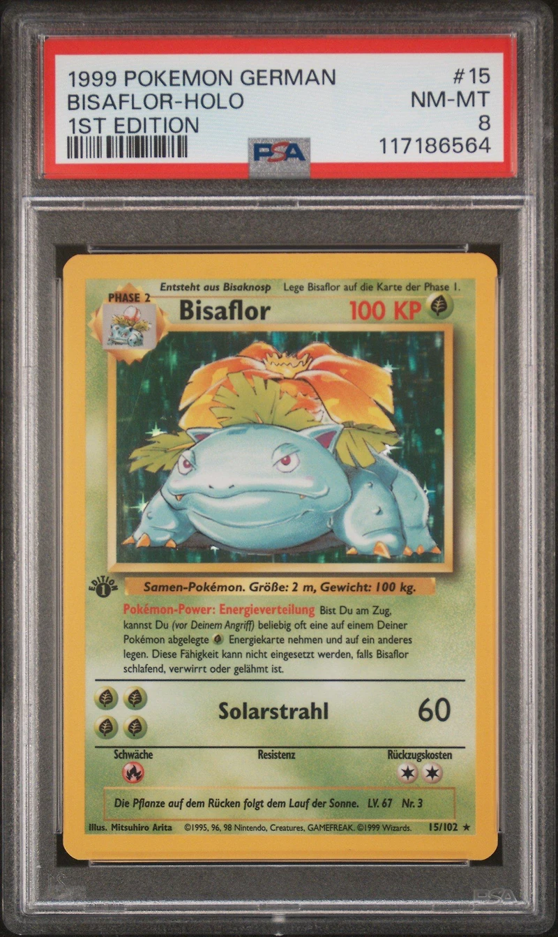 1999 Pokemon German 15 Bisaflor-holo 1st Edition PSA