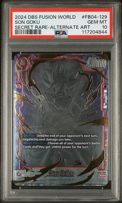 2024 Dragon Ball Super Card Game Fusion World Ultra Limit Fb04-129 Son Goku Secret Rare-alternate Art PSA 10