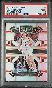2024 Panini Select Wnba 72 Caitlin Clark Silver Prizm PSA 9