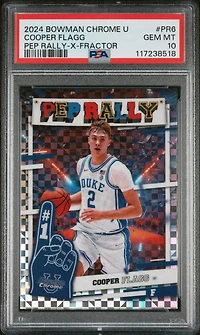 2024 Bowman Chrome University Pep Rally Pr6 Cooper Flagg X-fractor PSA 10