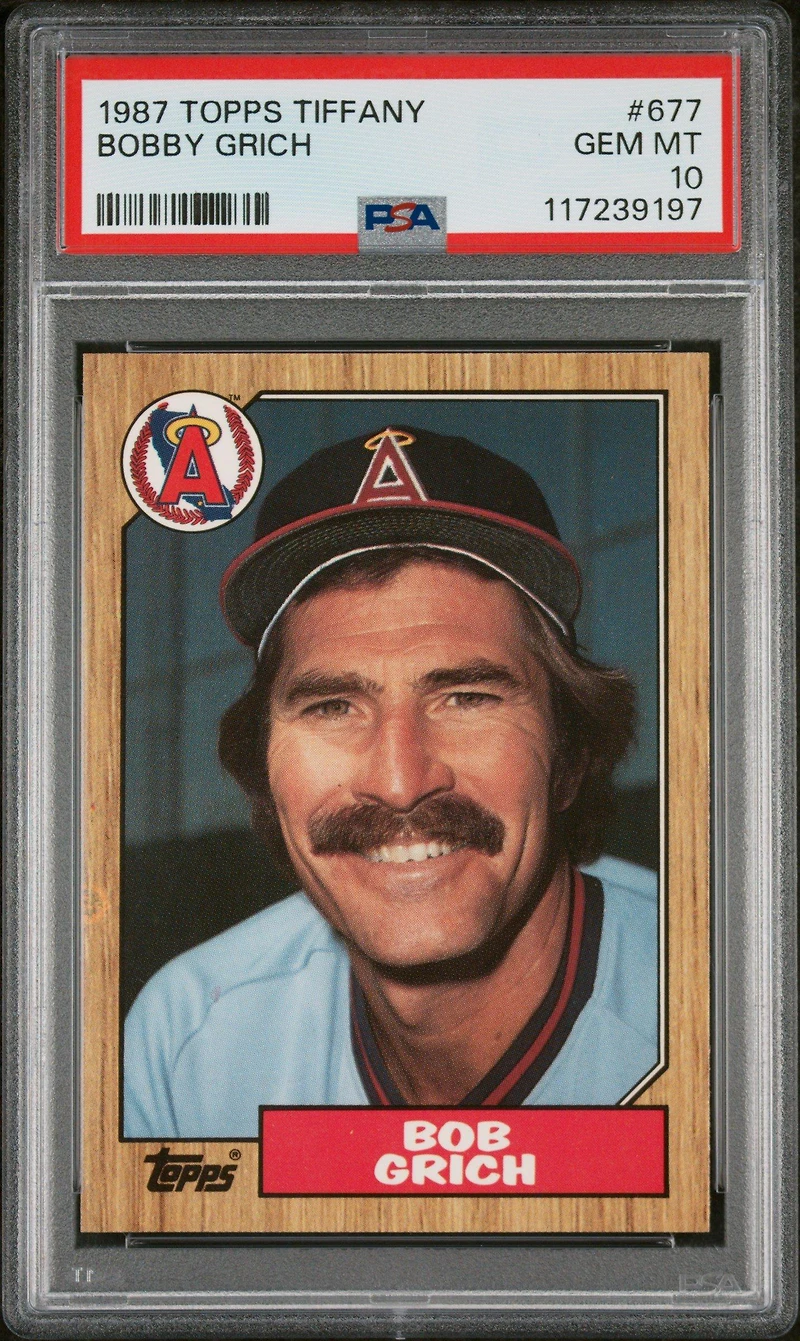 1987 Topps Tiffany 677 Bobby Grich PSA 10