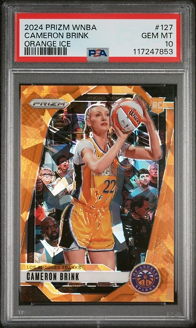 2024 Panini Prizm Wnba 127 Cameron Brink Orange Ice PSA 10