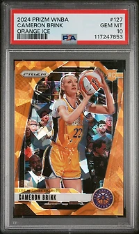 2024 Panini Prizm Wnba 127 Cameron Brink Orange Ice PSA 10