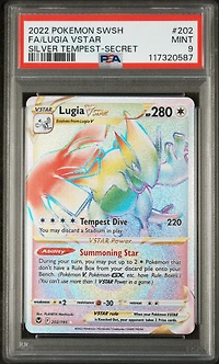 2022 Pokemon Sword & Shield Silver Tempest 202 Full Art/lugia Vstar Secret PSA