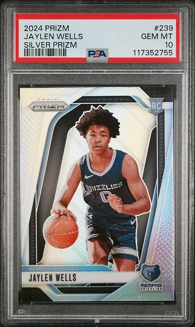 2024 Panini Prizm 239 Jaylen Wells Silver Prizm PSA 10
