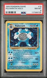 1999 Pokemon Game 13 Poliwrath-holo PSA