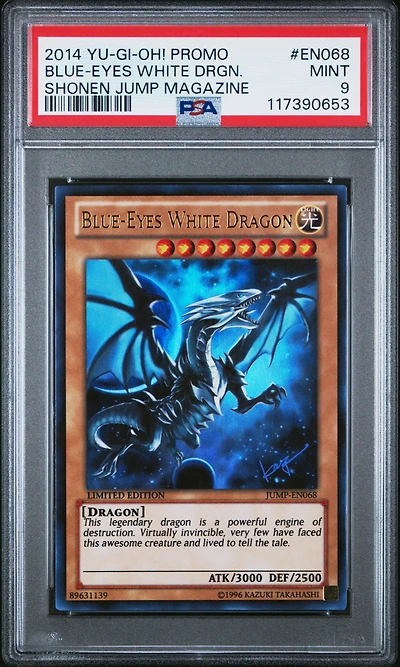 2014 Yu-gi-oh! Promo Shonen Jump Magazine En068 Blue-eyes White Dragon PSA