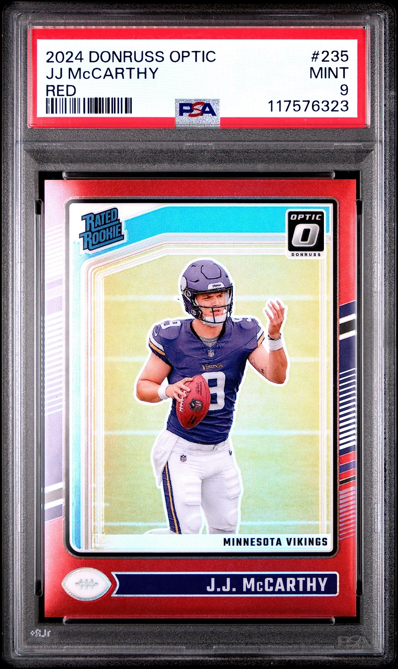 2024 Panini Donruss Optic 235 Jj Mccarthy Red PSA 9