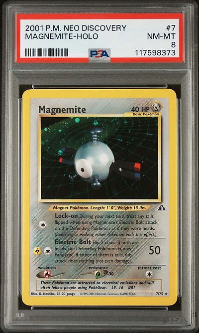 2001 Pokemon Neo Discovery 7 Magnemite-holo PSA