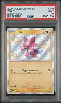 2024 Pokemon Paf En-paldean Fates 140 Toxel Shiny Rare PSA 9