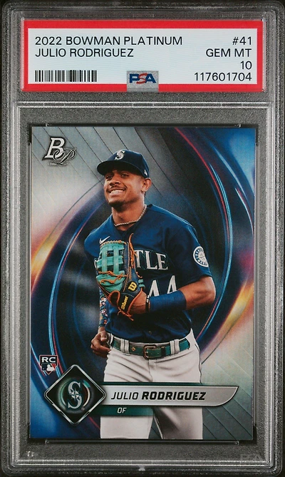 2022 Bowman Platinum 41 Julio Rodriguez PSA 10