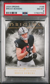 2024 Panini Origins 146 Brock Bowers PSA 8