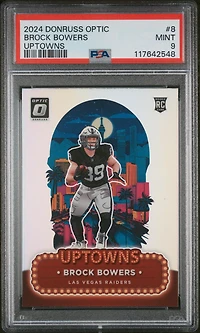 2024 Panini Donruss Optic Uptowns 8 Brock Bowers PSA