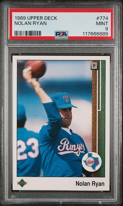 1989 Upper Deck 774 Nolan Ryan PSA 9