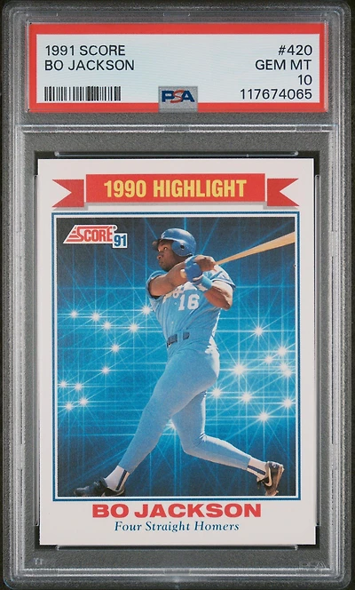 1991 Score 420 Bo Jackson PSA 10