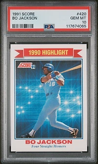 1991 Score 420 Bo Jackson PSA 10