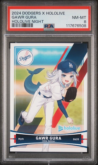 2024 Dodgers X Hololive Collaboration Hololive Night Gawr Gura PSA