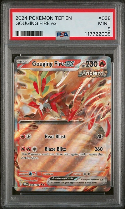 2024 Pokemon Tef En-temporal Forces Gouging Fire Ex PSA