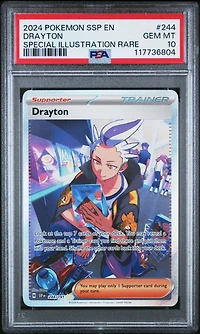 2024 Pokemon Ssp En-surging Sparks 244 Drayton Special Illustration Rare PSA