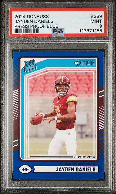 2024 Panini Donruss 389 Jayden Daniels Press Proof PSA 9