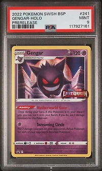 2022 Pokemon Swsh Black Star Promo 241 Gengar-holo Prerelease PSA 9