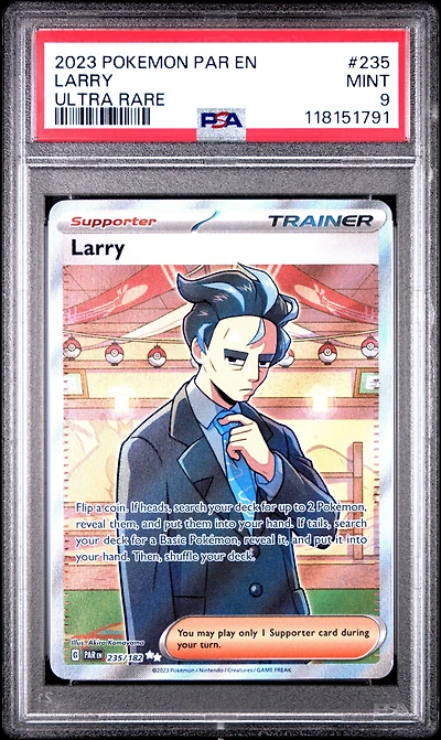 2023 Pokemon Par En-paradox Rift 235 Larry Ultra Rare PSA 9