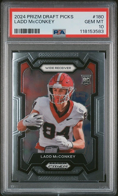 2024 Panini Prizm Draft Picks 180 Ladd Mcconkey PSA 10