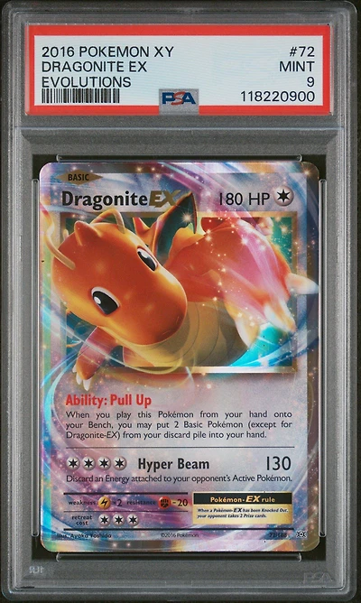 2016 Pokemon Xy Evolutions 72 Dragonite Ex PSA