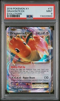 2016 Pokemon Xy Evolutions 72 Dragonite Ex PSA