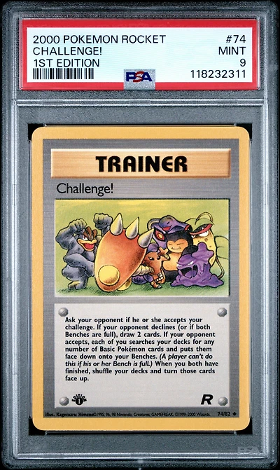 2000 Pokemon Rocket 74 Challenge! 1st Edition PSA