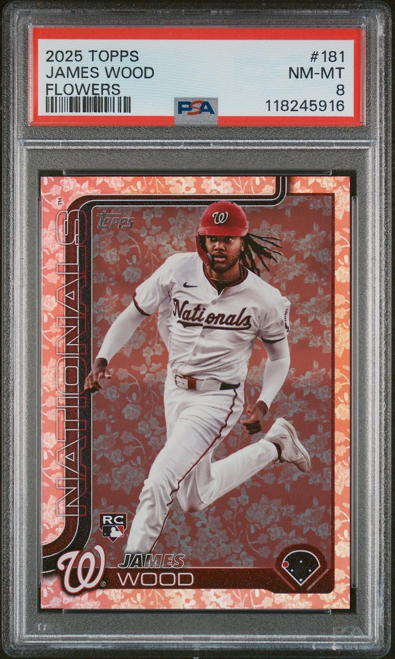2025 Topps 181 James Wood Flowers PSA 8