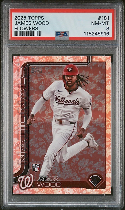 2025 Topps 181 James Wood Flowers PSA 8