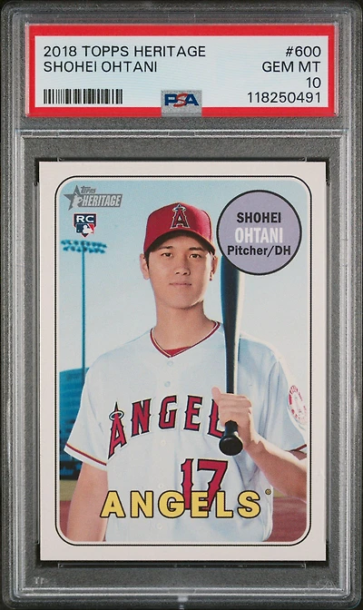 2018 Topps Heritage 600 Shohei Ohtani PSA