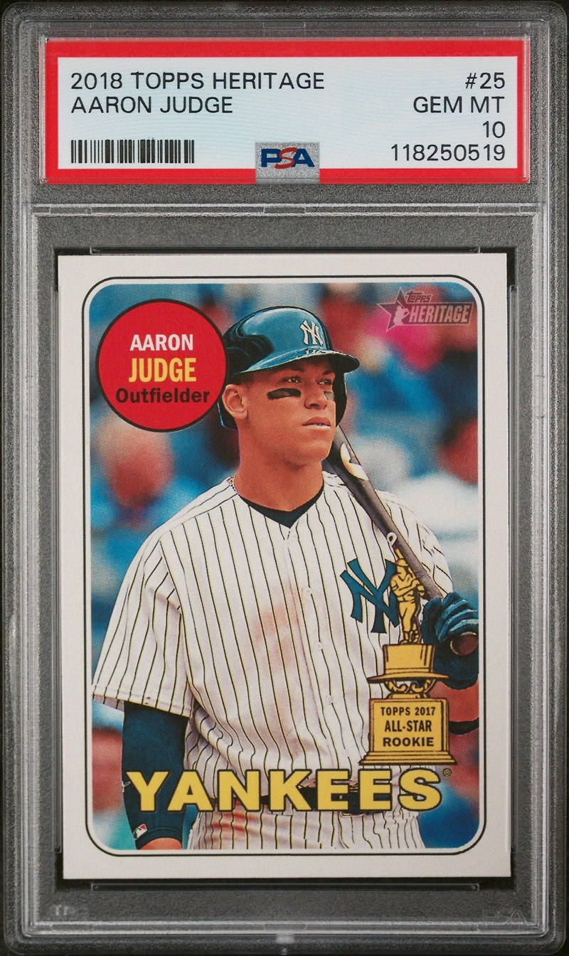 2018 Topps Heritage 25 Aaron Judge PSA 10