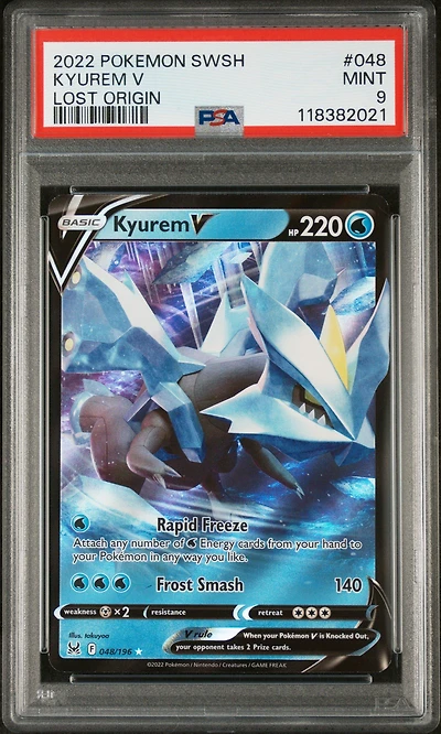 2022 Pokemon Sword & Shield Lost Origin 048 Kyurem V PSA 9