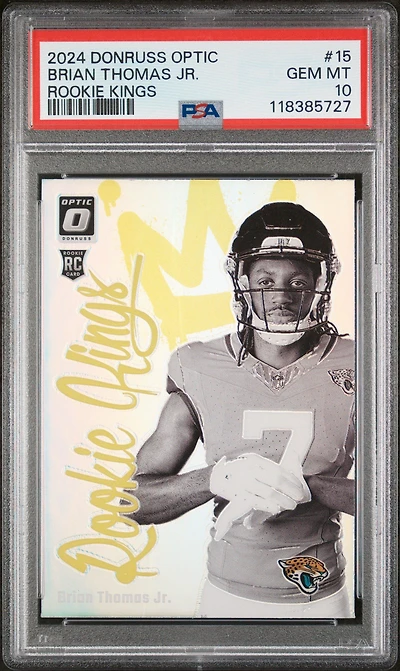 2024 Panini Donruss Optic Rookie Kings 15 Brian Thomas Jr. PSA 10