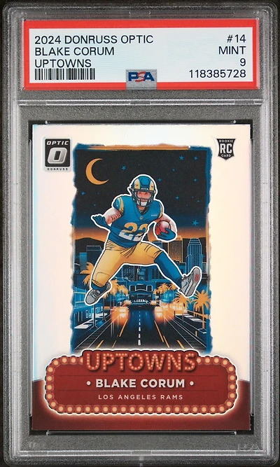 2024 Panini Donruss Optic Uptowns 14 Blake Corum PSA 9