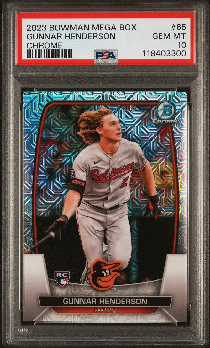 2023 Bowman Mega Box Chrome 65 Gunnar Henderson PSA 10