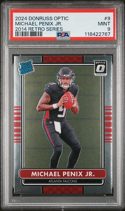 2024 Panini Donruss Optic 2014 Retro Series 9 Michael Penix Jr. PSA 9