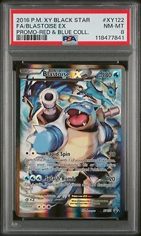 2016 Pokemon Xy Black Star Promo Xy122 Full Art/blastoise Ex Red & Blue Collection PSA