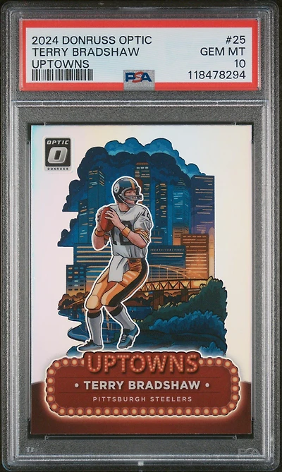 2024 Panini Donruss Optic Uptowns 25 Terry Bradshaw PSA 10