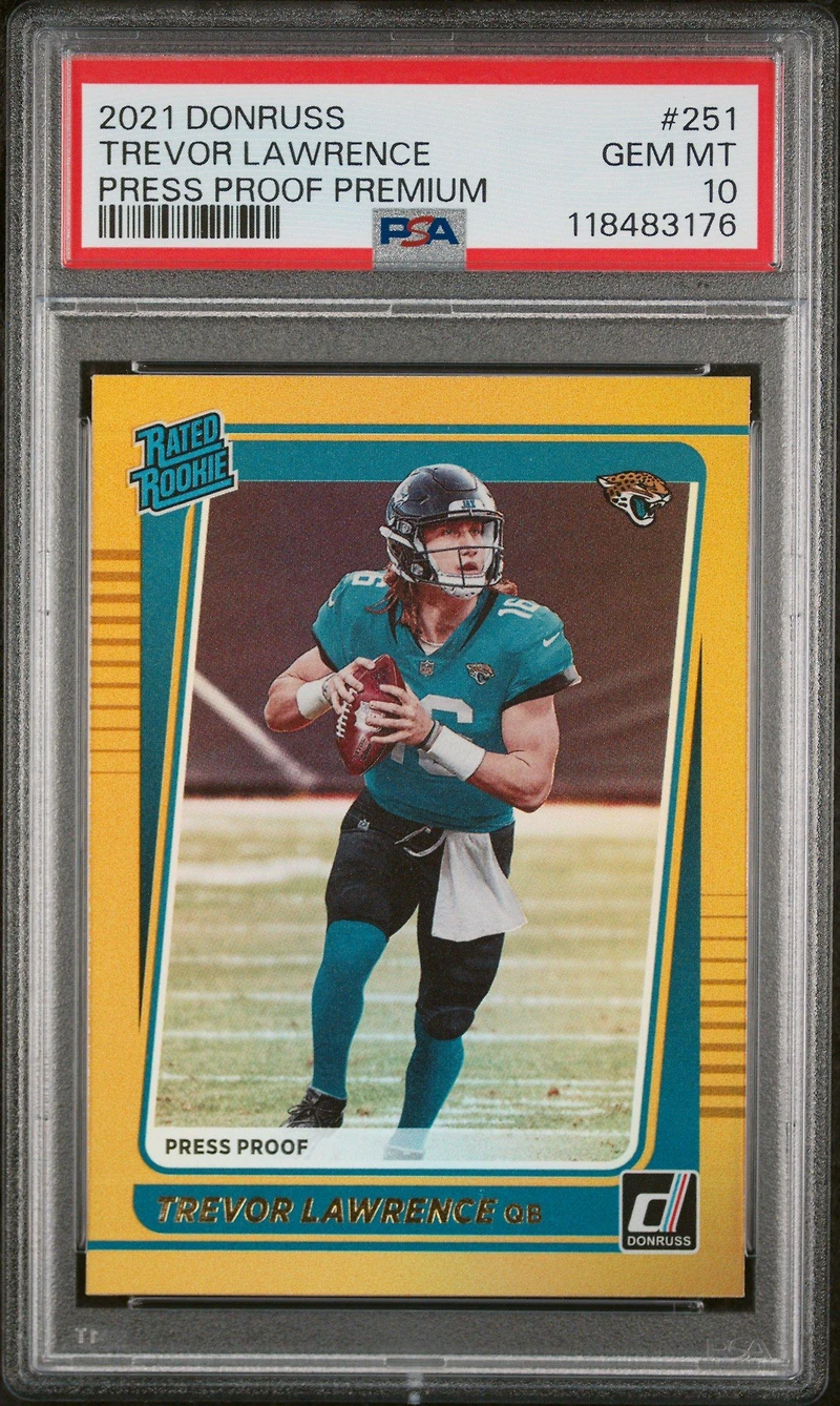 2021 Panini Donruss 251 Trevor Lawrence Press Proof Premium PSA 10