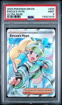 2025 Pokemon Dri En-destined Rivals 220 Emcee's Hype Ultra Rare PSA