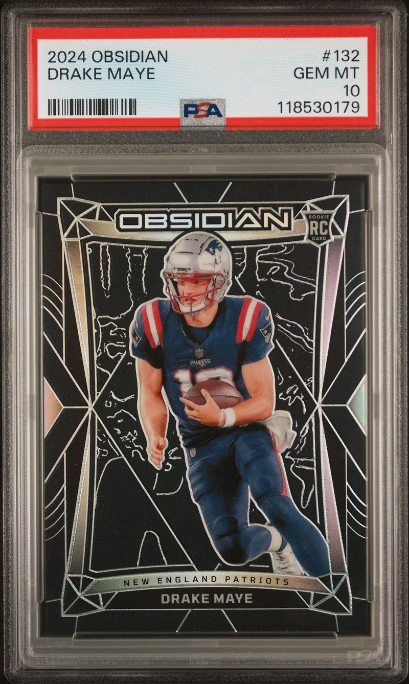 2024 Panini Obsidian 132 Drake Maye PSA 10