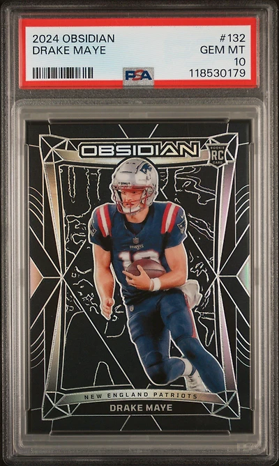 2024 Panini Obsidian 132 Drake Maye PSA 10