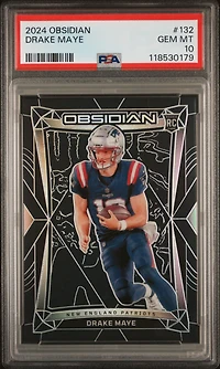 2024 Panini Obsidian 132 Drake Maye PSA 10
