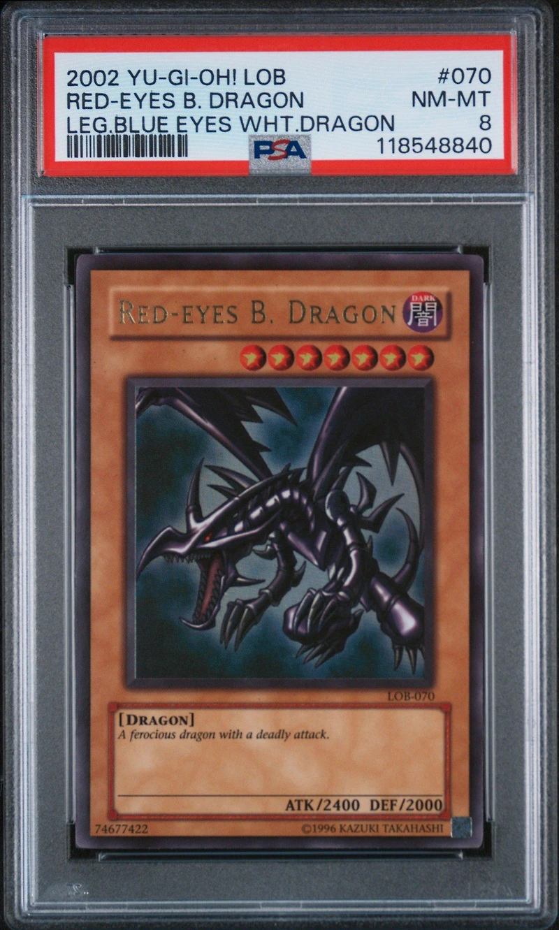 2002 Yu-gi-oh! Lob-legend Of Blue Eyes White Dragon 070 Red-eyes B. Dragon PSA